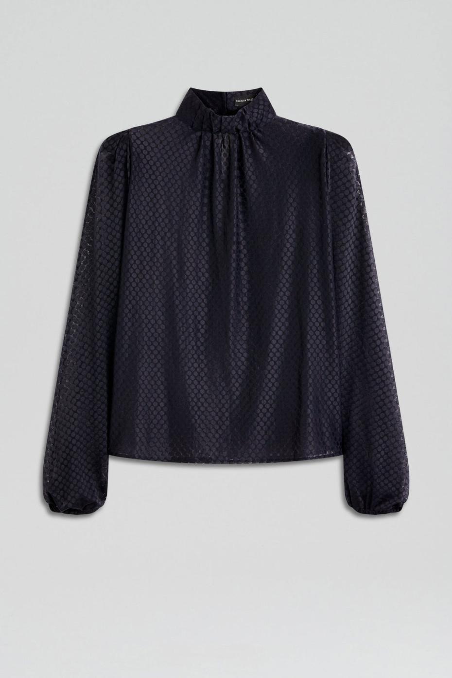 Tops | Women Scanlan Theodore FRENCH LACE BLOUSE Navy