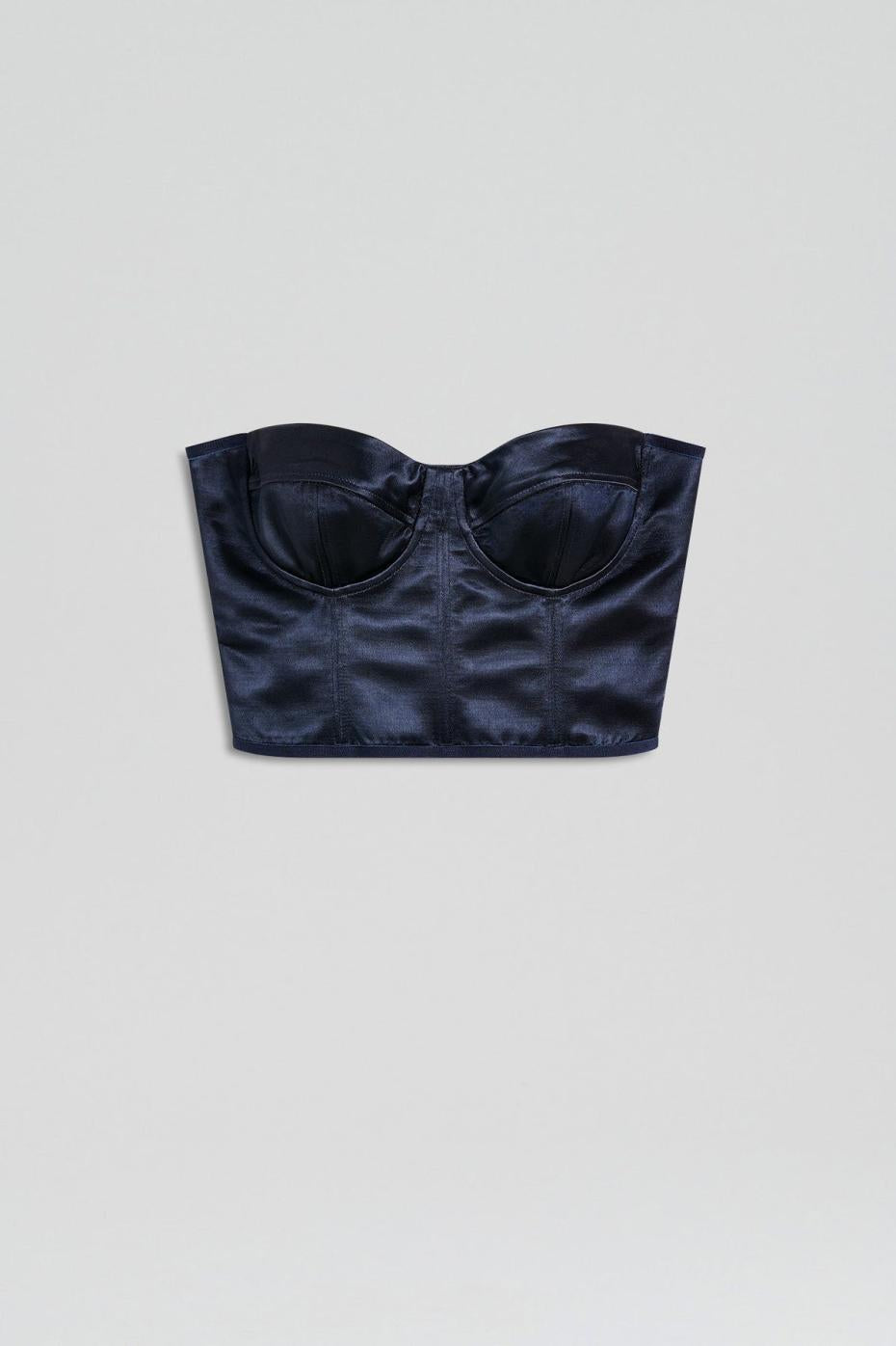Tops | Women Scanlan Theodore FRENCH SATIN BUSTIER Ink