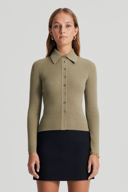 Tops | Women Scanlan Theodore KNIT SHIRT Safari