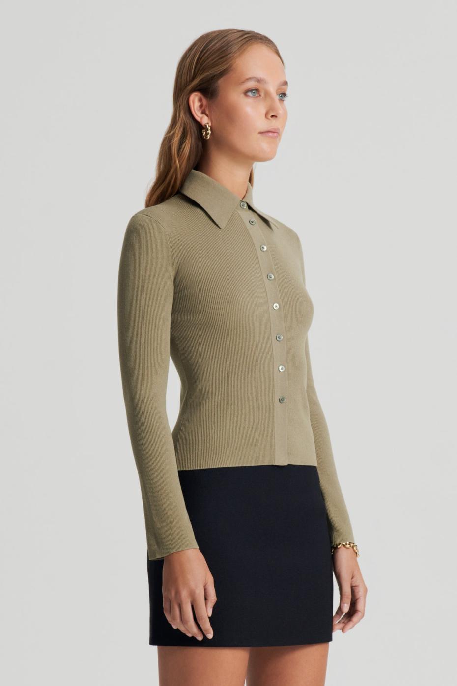 Tops | Women Scanlan Theodore KNIT SHIRT Safari