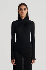 Tops | Women Scanlan Theodore MESH TURBAN TWIST TOP Black