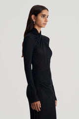 Tops | Women Scanlan Theodore MESH TURBAN TWIST TOP Black