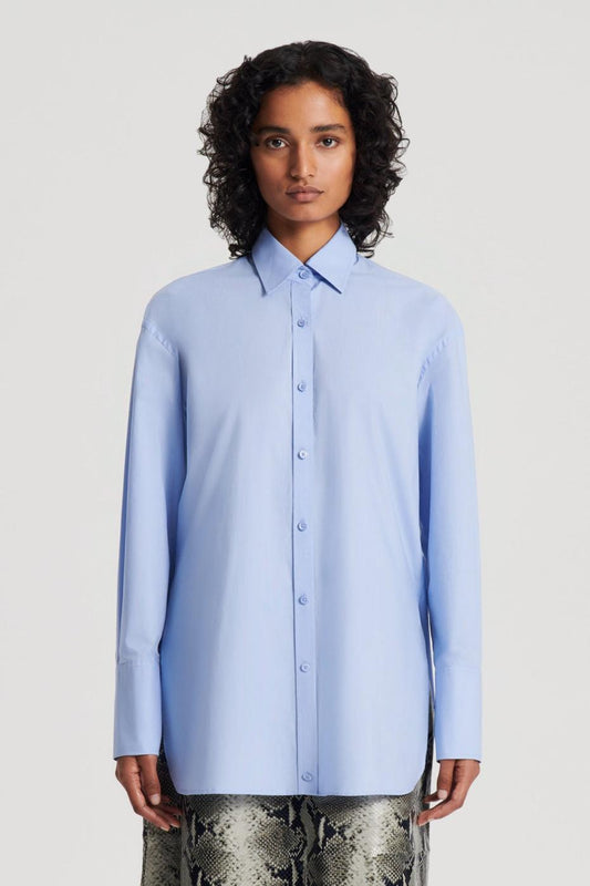 Tops | Women Scanlan Theodore PARACHUTE COTTON SHIRT Cornflower
