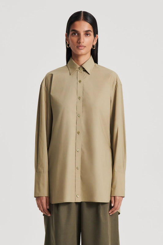 Tops | Women Scanlan Theodore PARACHUTE COTTON SHIRT Khaki