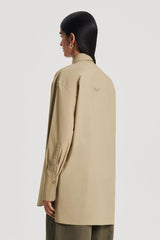 Tops | Women Scanlan Theodore PARACHUTE COTTON SHIRT Khaki