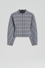 Tops | Women Scanlan Theodore PLAID SCUBA TOP Cobalt