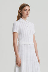 Tops | Women Scanlan Theodore PLEAT LACE SHIRT White