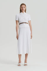 Tops | Women Scanlan Theodore PLEAT LACE SHIRT White