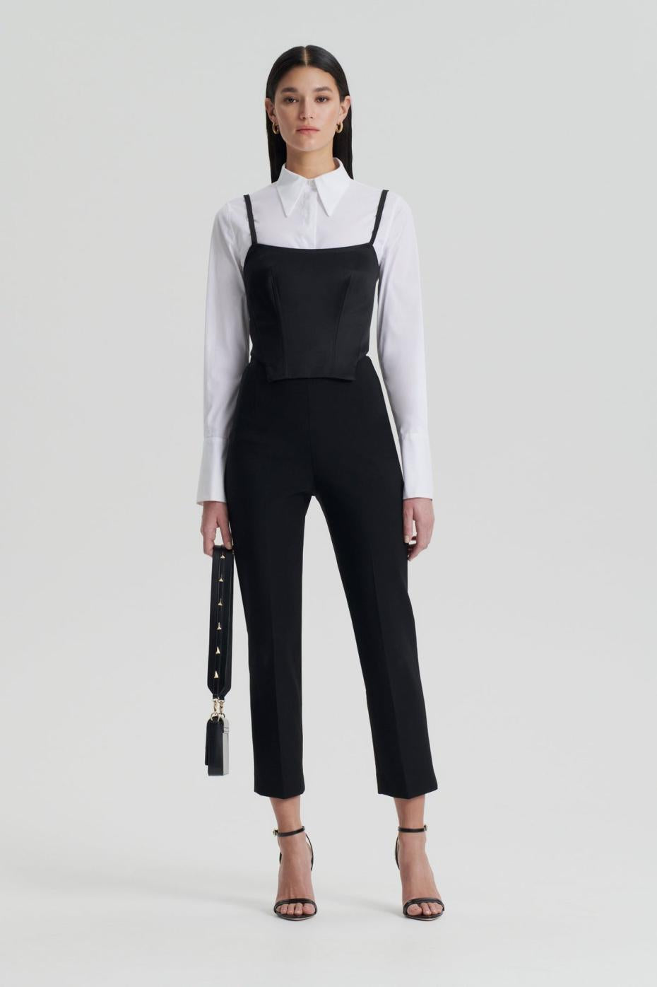 Tops | Women Scanlan Theodore SATIN BUSTIER Black