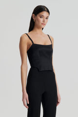 Tops | Women Scanlan Theodore SATIN BUSTIER Black