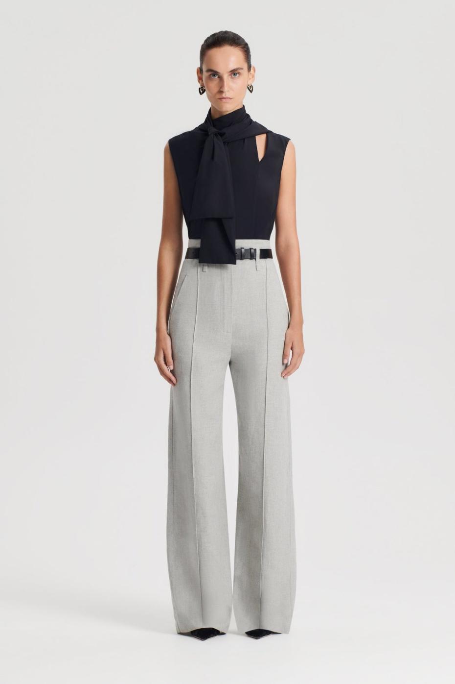 Tops | Women Scanlan Theodore SILK CRAVAT TANK Navy