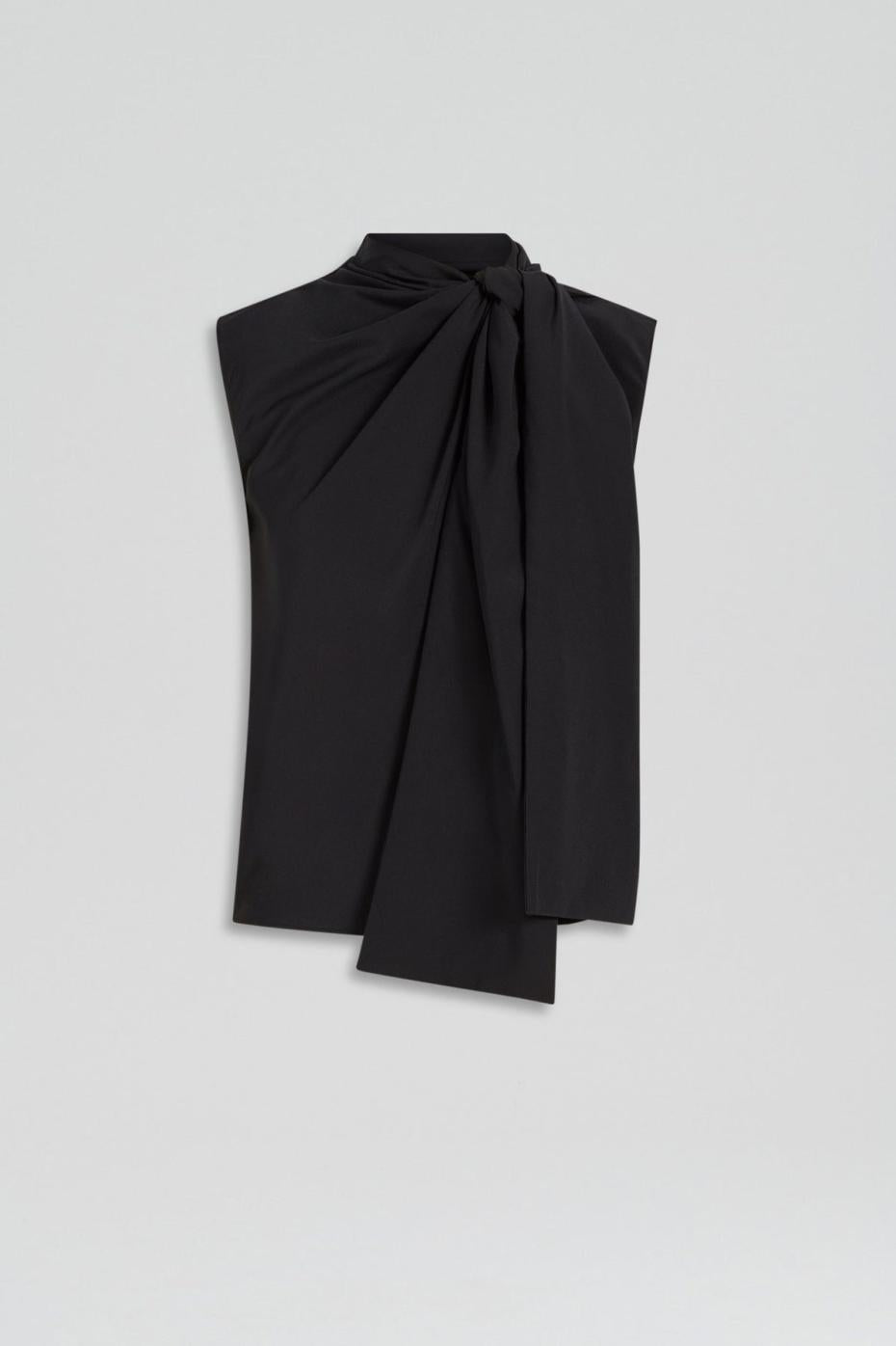 Tops | Women Scanlan Theodore SILK CRAVAT TANK Navy