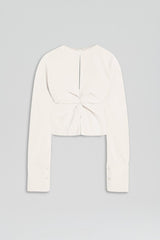 Tops | Women Scanlan Theodore SILK SATIN DRAPED TOP Creme