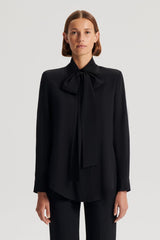 Tops | Women Scanlan Theodore SILK SHOULDER PAD SHIRT Black