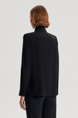 Tops | Women Scanlan Theodore SILK SHOULDER PAD SHIRT Black