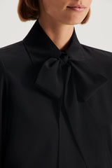 Tops | Women Scanlan Theodore SILK SHOULDER PAD SHIRT Black