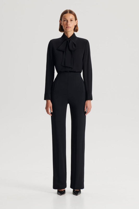 Tops | Women Scanlan Theodore SILK SHOULDER PAD SHIRT Black