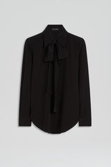 Tops | Women Scanlan Theodore SILK SHOULDER PAD SHIRT Black
