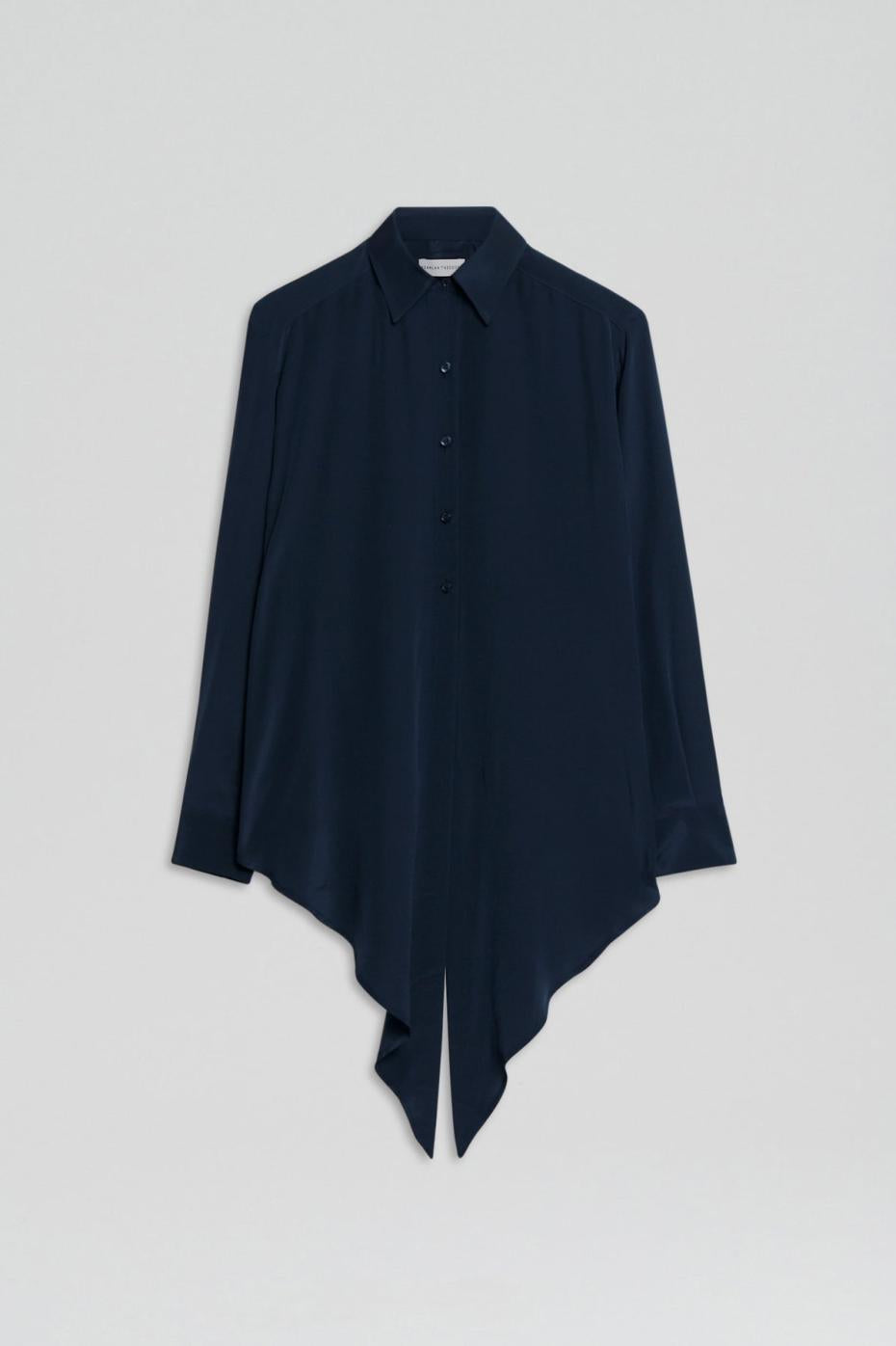 Tops | Women Scanlan Theodore SILK TIE FRONT SHIRT Navy