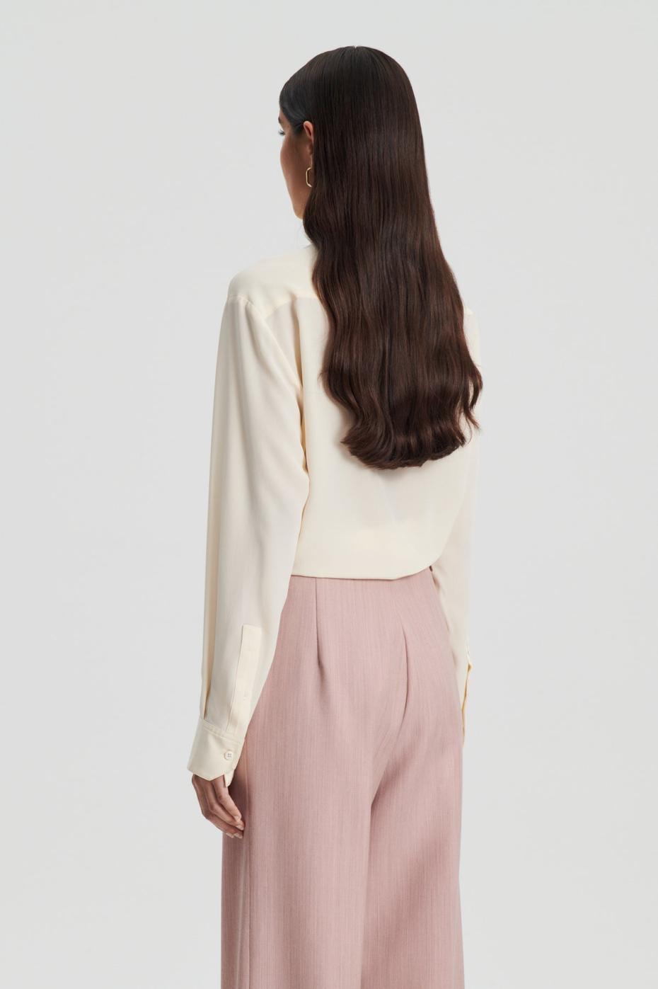 Tops | Women Scanlan Theodore SILK TIE FRONT SHIRT Oyster