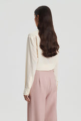 Tops | Women Scanlan Theodore SILK TIE FRONT SHIRT Oyster