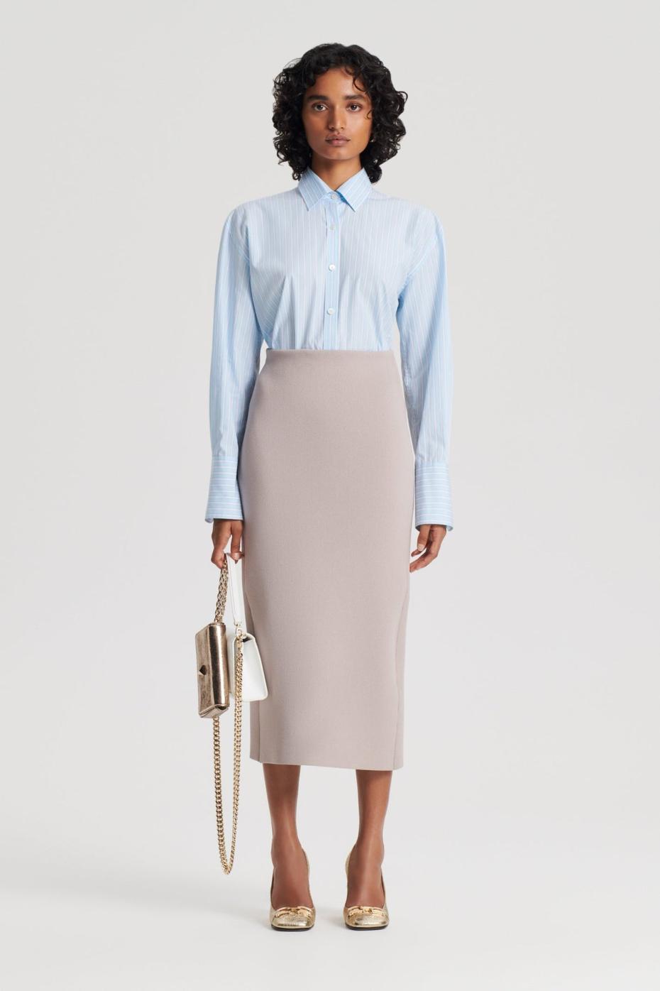 Tops | Women Scanlan Theodore STRIPED SHIRT Pale.blue