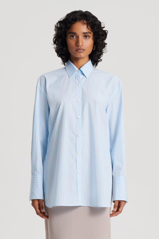 Tops | Women Scanlan Theodore STRIPED SHIRT Pale.blue