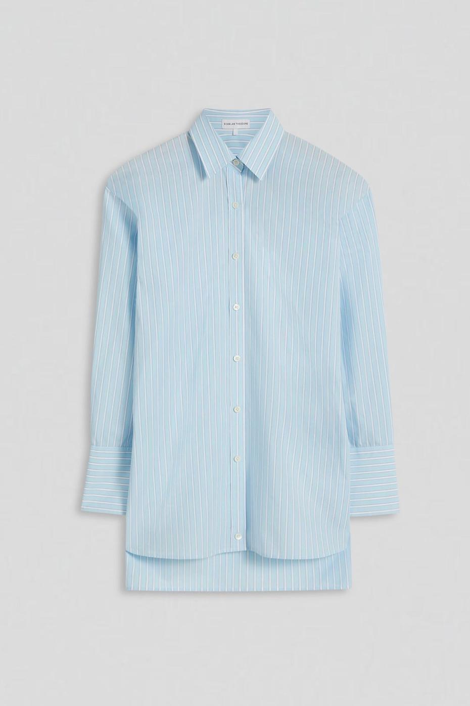 Tops | Women Scanlan Theodore STRIPED SHIRT Pale.blue