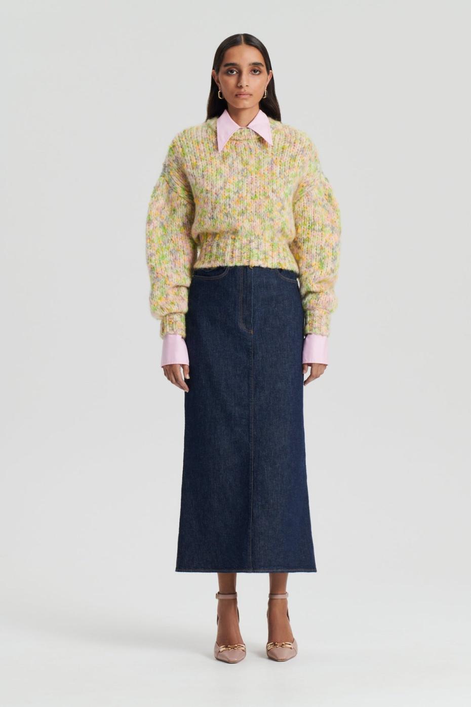 Tops | Women Scanlan Theodore TEXTURED COCOON SWEATER Multi