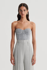 Tops | Women Scanlan Theodore TINSEL BUSTIER Silver