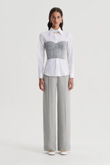 Tops | Women Scanlan Theodore TINSEL BUSTIER Silver