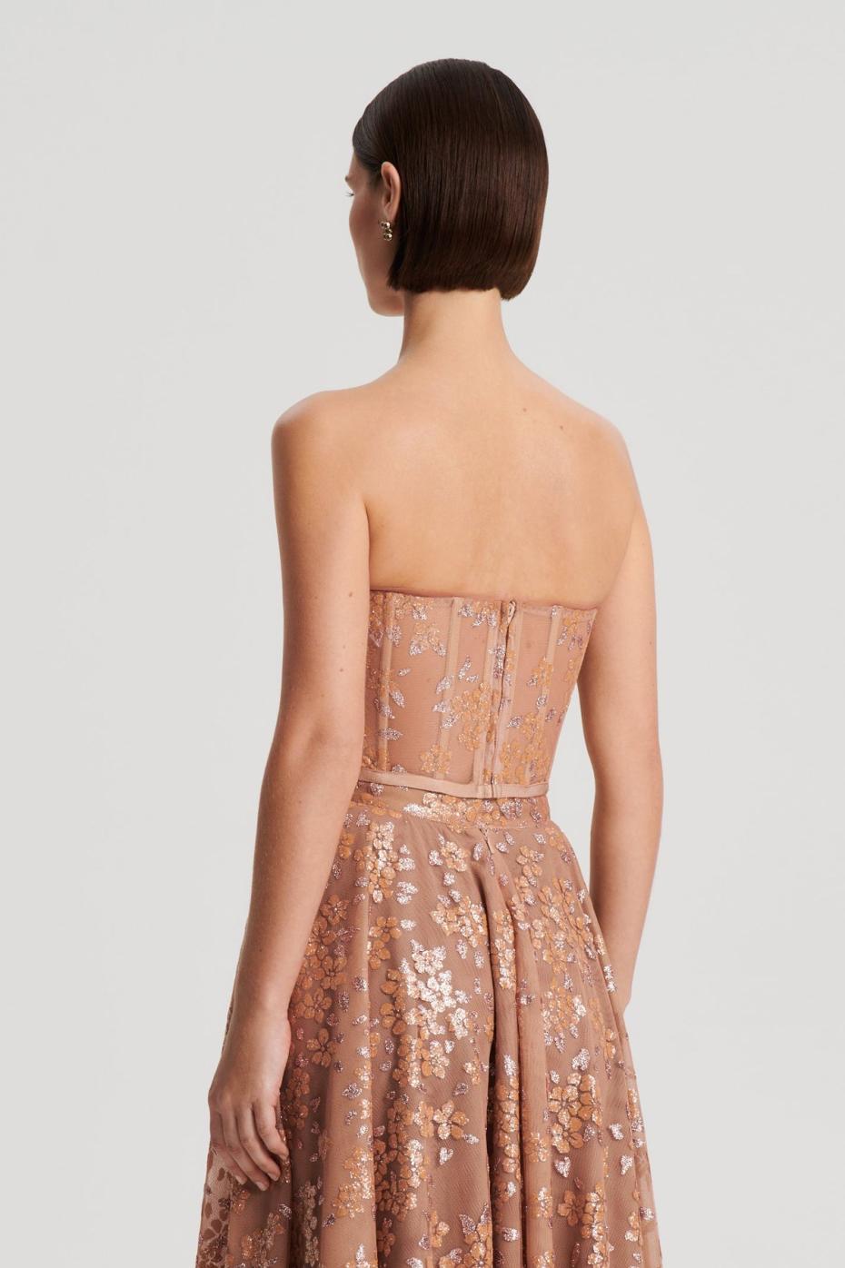 Tops | Women Scanlan Theodore TINSEL FLORAL BUSTIER Spice