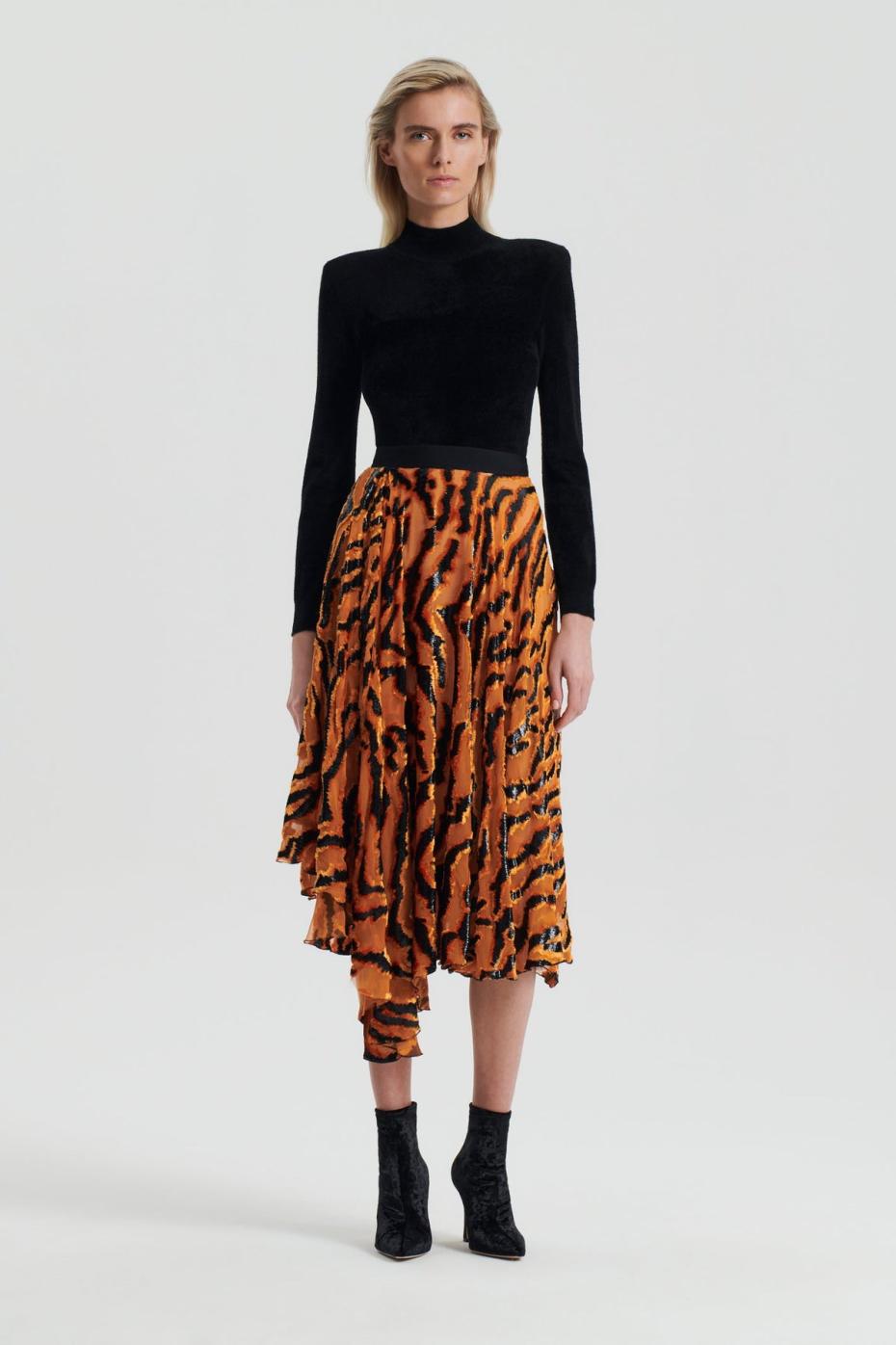 Tops | Women Scanlan Theodore VELVET SHOULDER PAD SWEATER Black