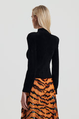 Tops | Women Scanlan Theodore VELVET SHOULDER PAD SWEATER Black