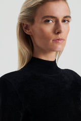 Tops | Women Scanlan Theodore VELVET SHOULDER PAD SWEATER Black