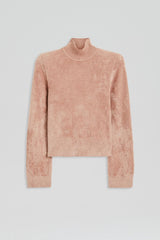 Tops | Women Scanlan Theodore VELVET SHOULDER PAD SWEATER Nude