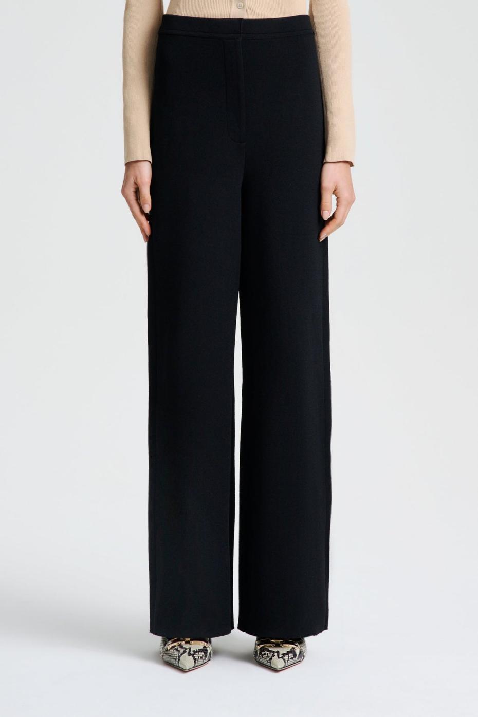Trousers | Women Scanlan Theodore CREPE KNIT TROUSER Black