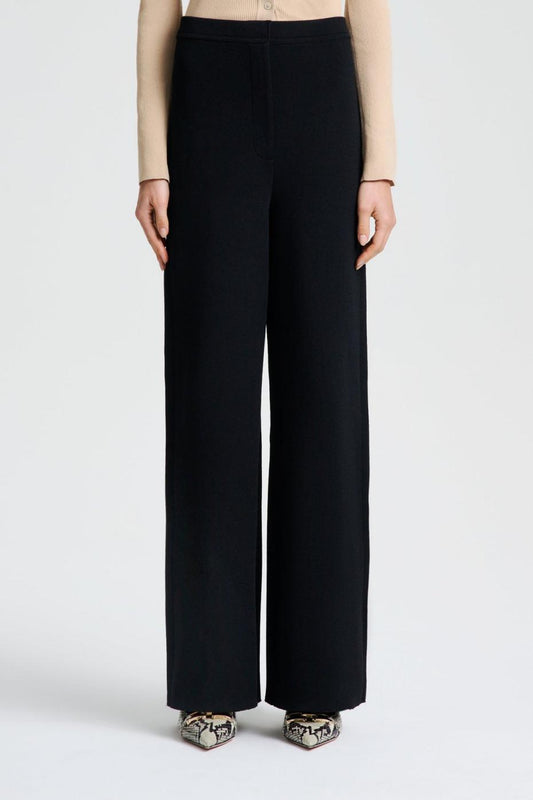 Trousers | Women Scanlan Theodore CREPE KNIT TROUSER Black