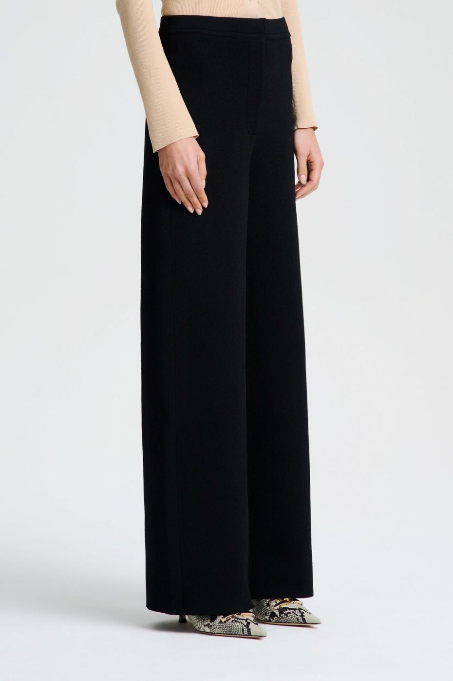 Trousers | Women Scanlan Theodore CREPE KNIT TROUSER Black