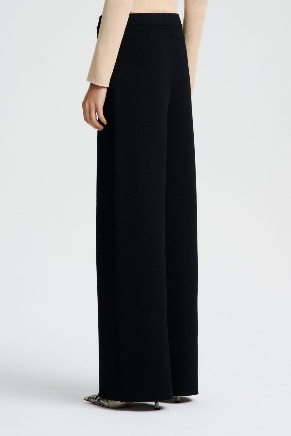 Trousers | Women Scanlan Theodore CREPE KNIT TROUSER Black