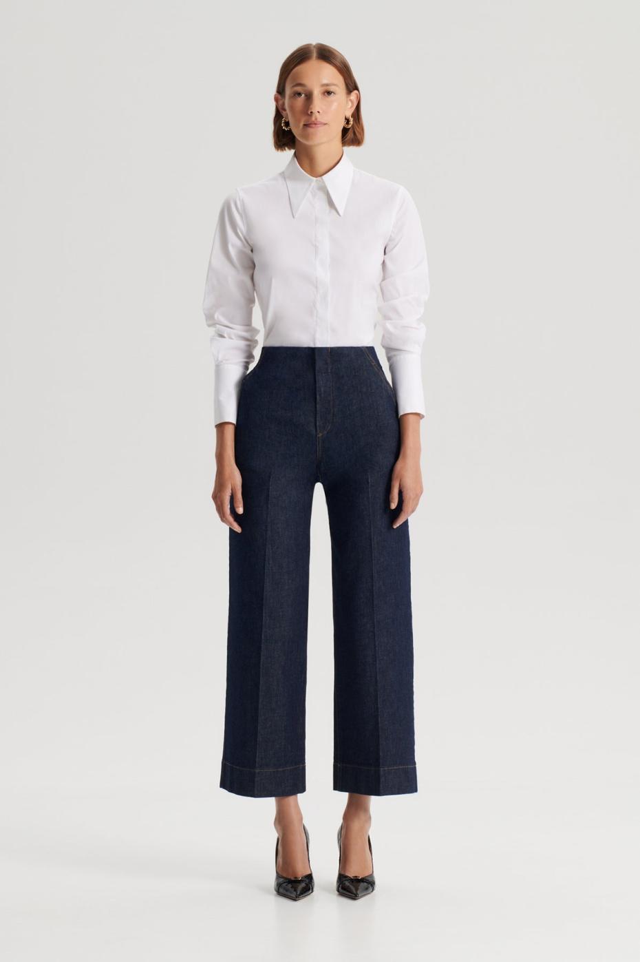 Trousers | Women Scanlan Theodore DENIM CROPPED JEAN Indigo.b