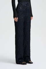 Trousers | Women Scanlan Theodore FRENCH JACQUARD TROUSER Black