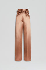 Trousers | Women Scanlan Theodore FRENCH SATIN TROUSER Cinnamon