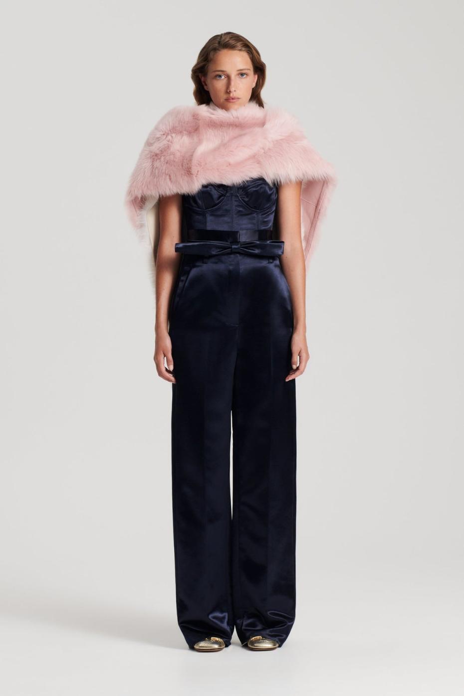Trousers | Women Scanlan Theodore FRENCH SATIN TROUSER Ink