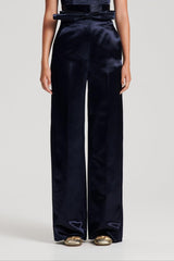 Trousers | Women Scanlan Theodore FRENCH SATIN TROUSER Ink
