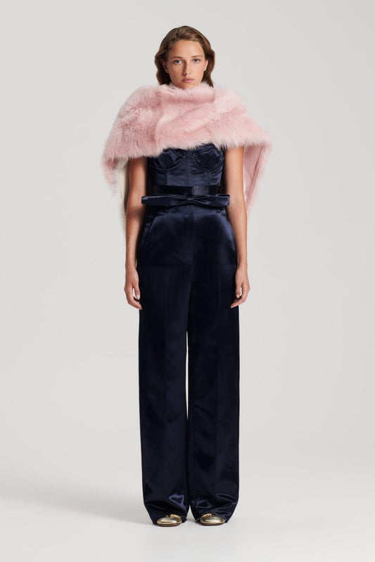 Trousers | Women Scanlan Theodore FRENCH SATIN TROUSER Ink