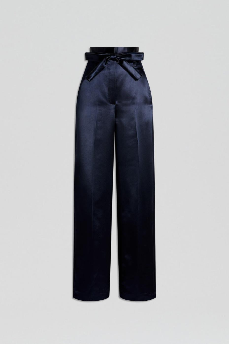 Trousers | Women Scanlan Theodore FRENCH SATIN TROUSER Ink
