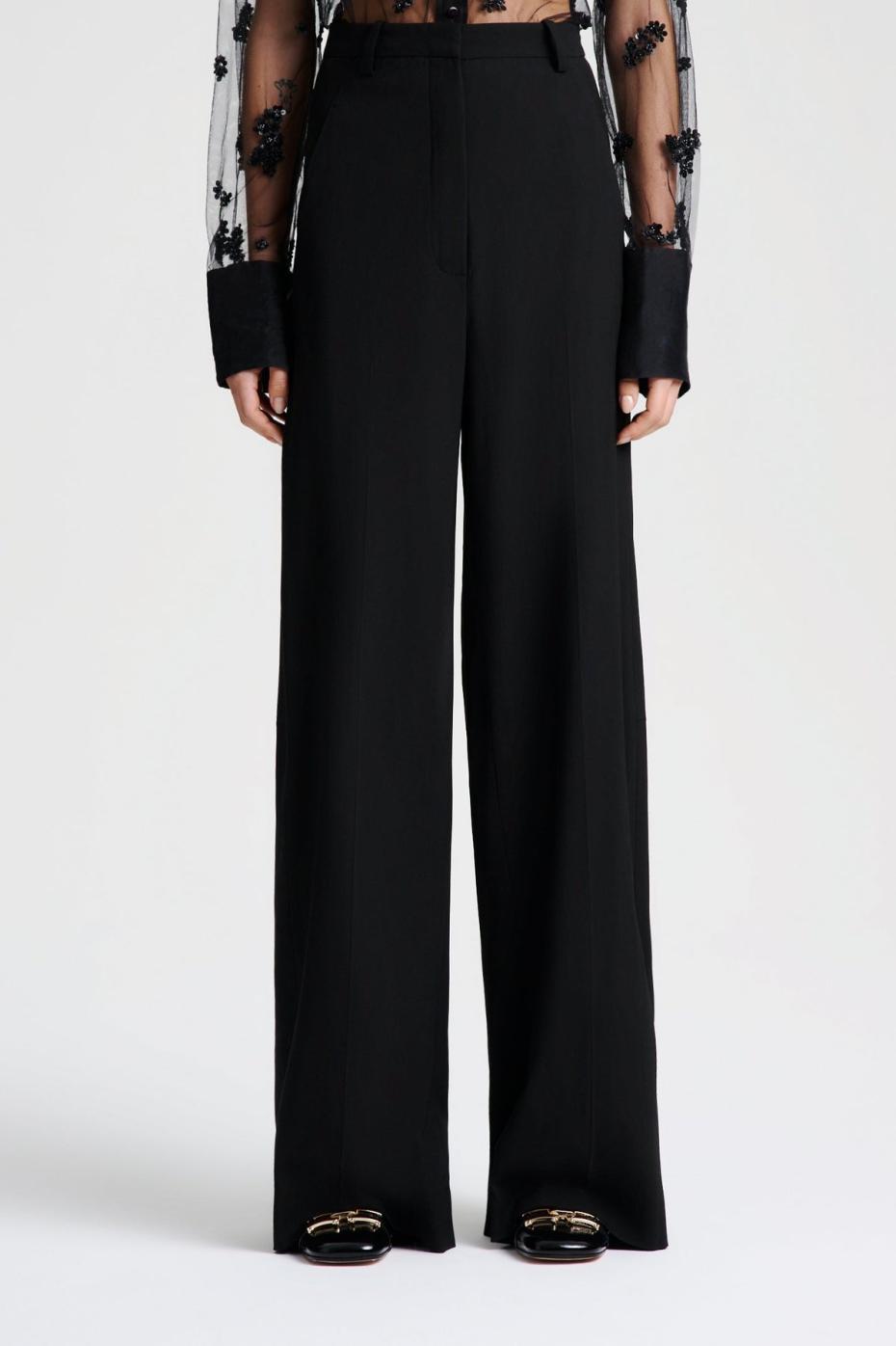 Trousers | Women Scanlan Theodore GOTHAM TAILORED TROUSER Black