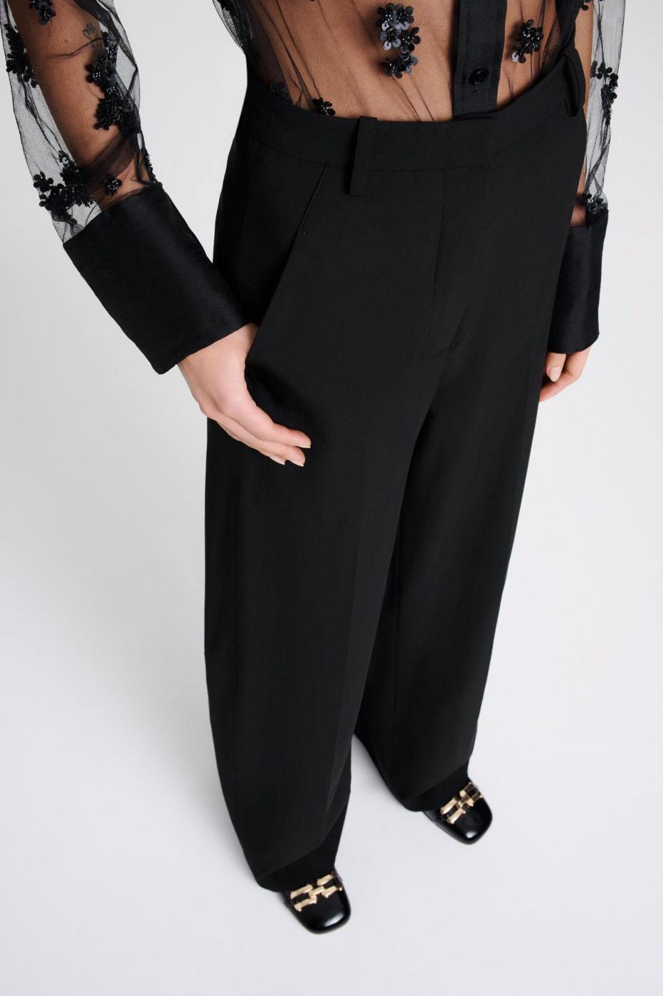 Trousers | Women Scanlan Theodore GOTHAM TAILORED TROUSER Black