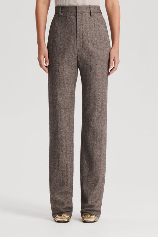 Trousers | Women Scanlan Theodore HERRINGBONE WEAVE TROUSER Moro